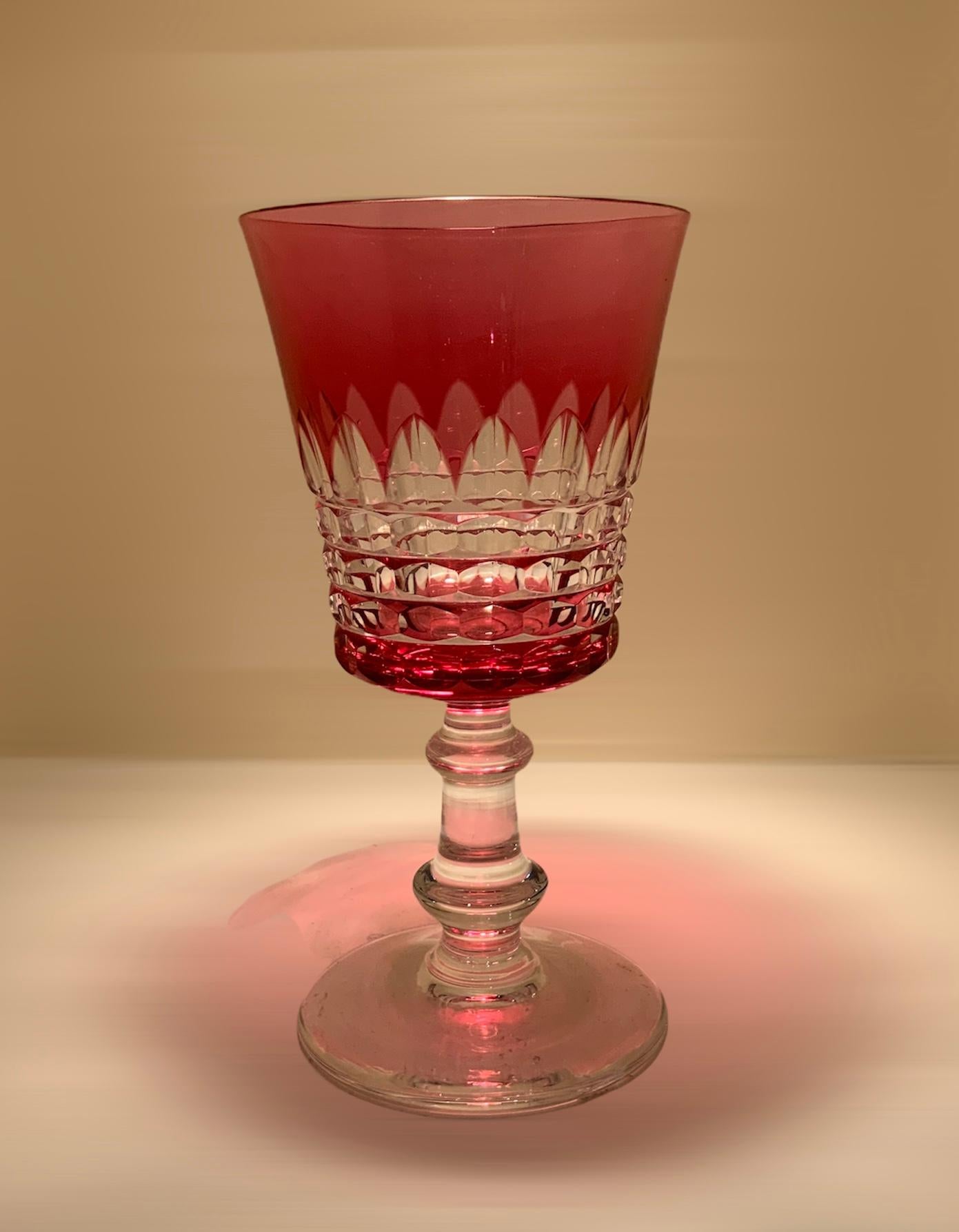 Belgian Set of Val Saint Lambert Esneux Pattern Crystal Glassware