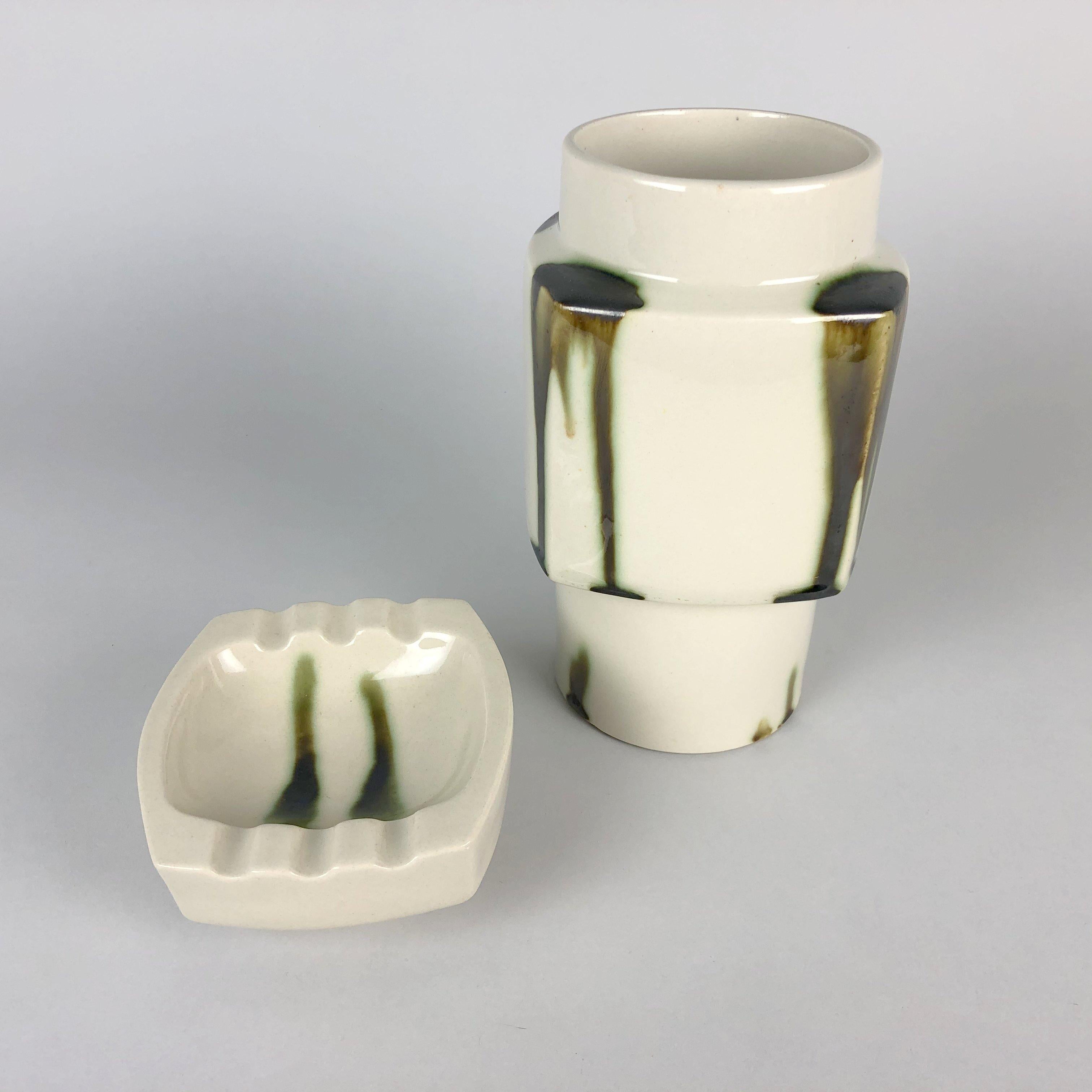 Set of Vase and Ashtray by Ditmar Urbach, Collection Marion, Czechoslovakia 1981 In Good Condition For Sale In Praha, CZ