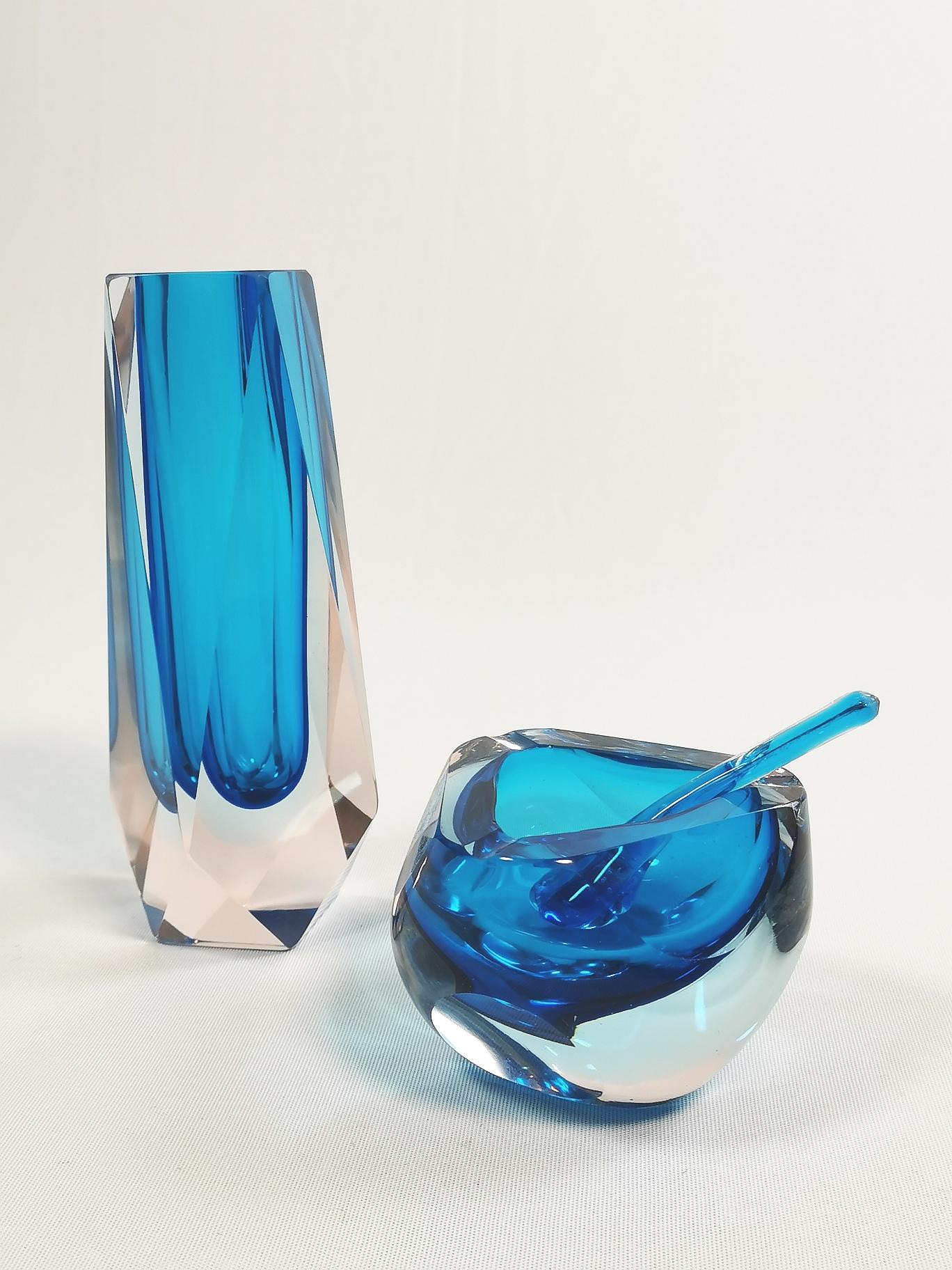 Set di vaso + posacenere Mandruzzato, Goccia Italia, anni '70 in vendita 3