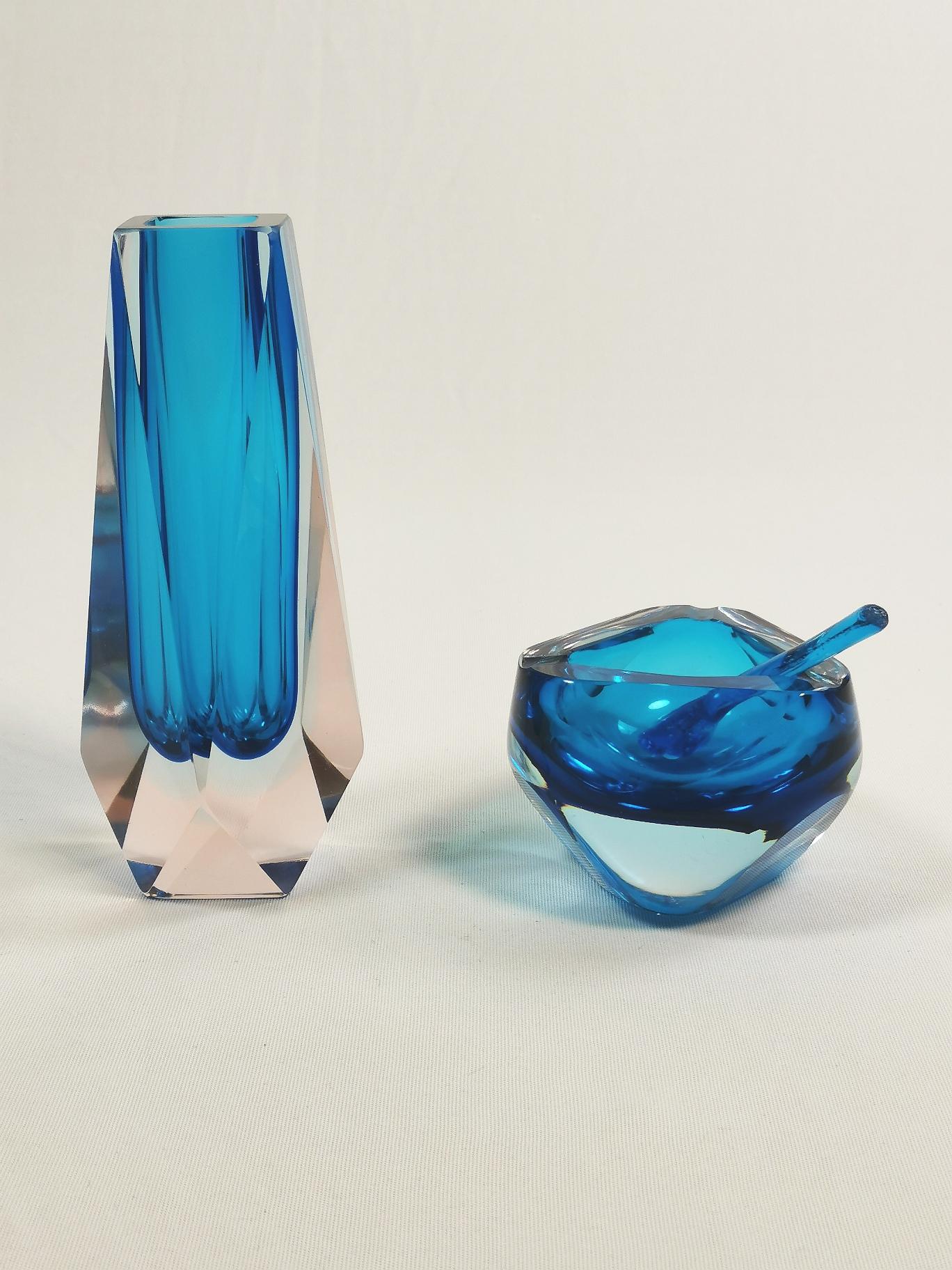 Set di vaso + posacenere Mandruzzato, Goccia Italia, anni '70 in vendita 5