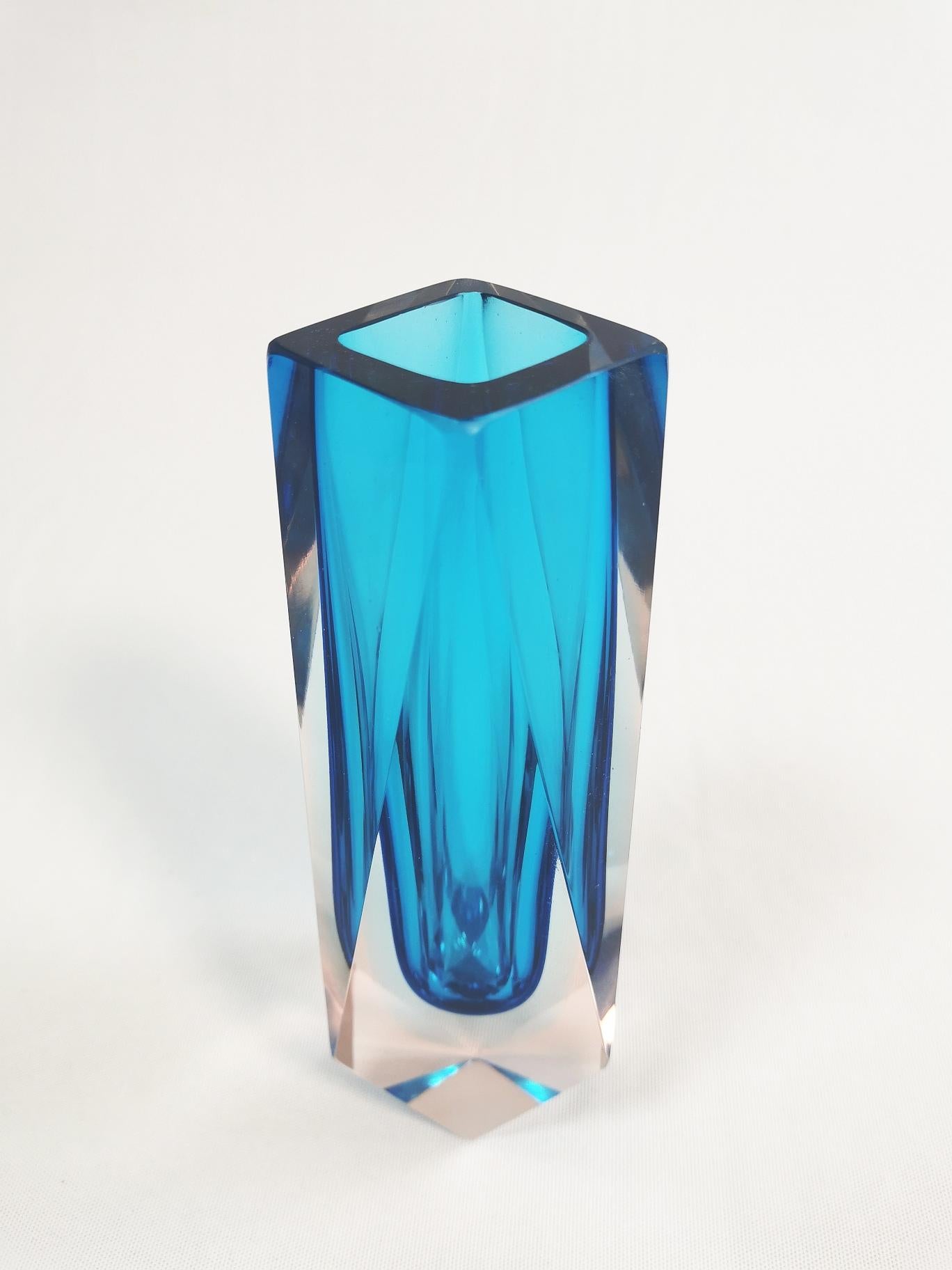 Vetro di Murano Set di vaso + posacenere Mandruzzato, Goccia Italia, anni '70 in vendita