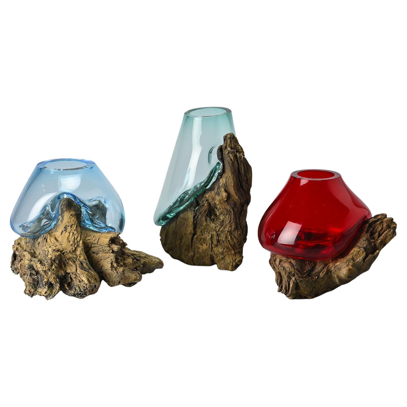 Set di vasi in vetro di Murano di Adriano Seguso