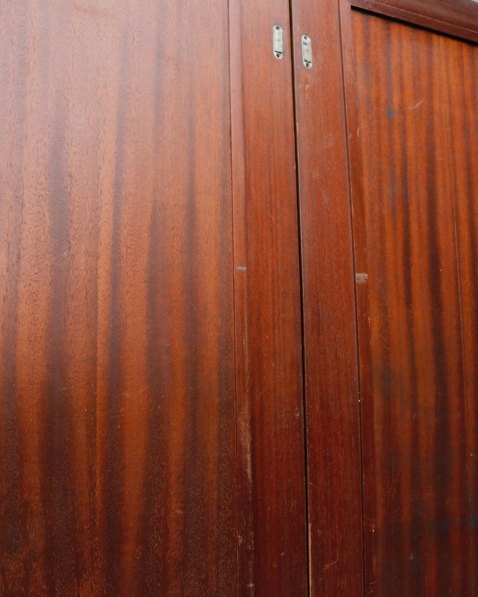Wood Set of Veneered English Victorian Double Doors For Sale