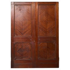 Ensemble de portes doubles victoriennes anglaises plaquées