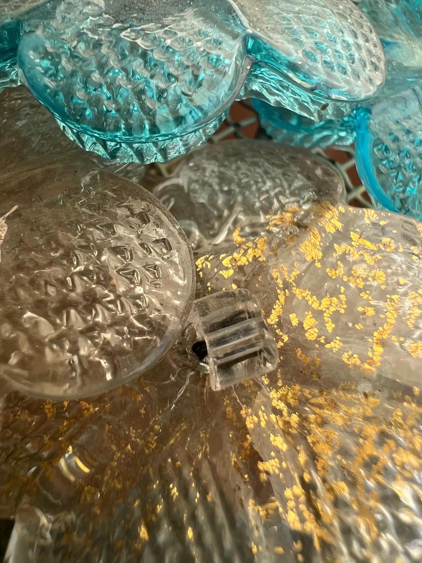 Set di lampade veneziane da soffitto e da parete. Murano, anni '50 in vendita 1