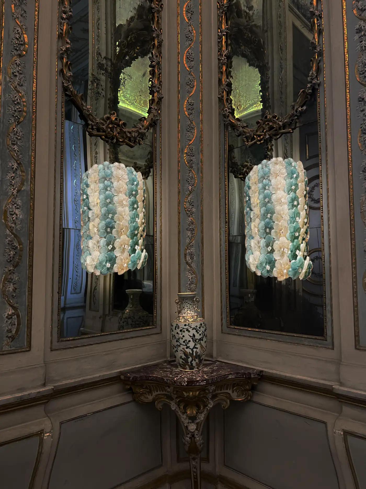 Set di lampade veneziane da soffitto e da parete. Murano, anni '50 in vendita 3