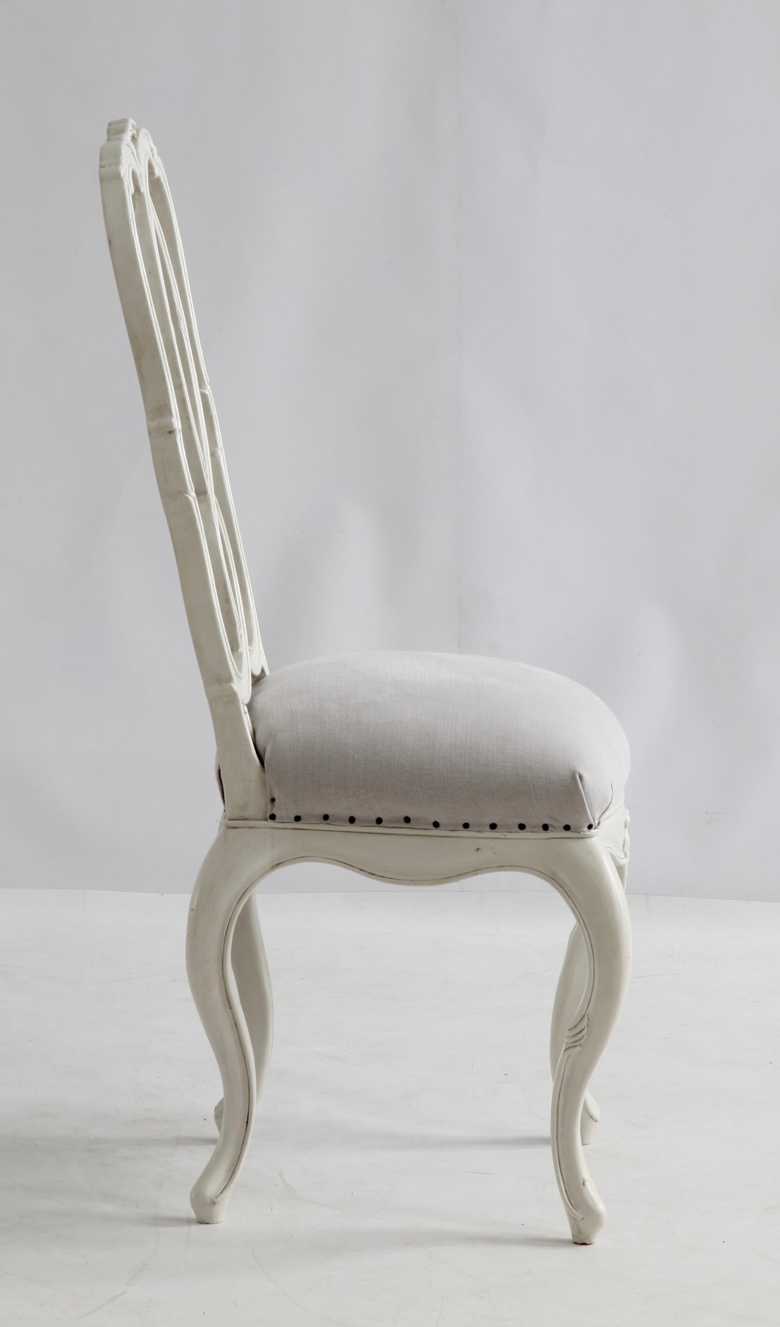 British Set of Venetian Style Dinning Chairs Made by La Maison London
