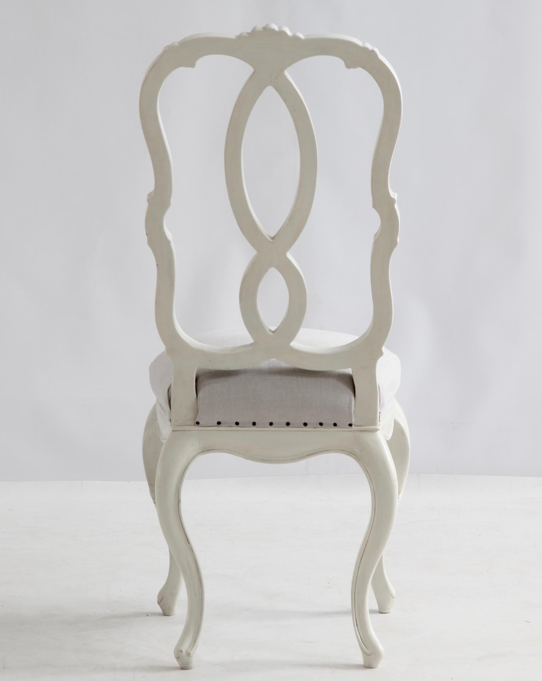 Hand-Carved Set of Venetian Style Dinning Chairs Made by La Maison London