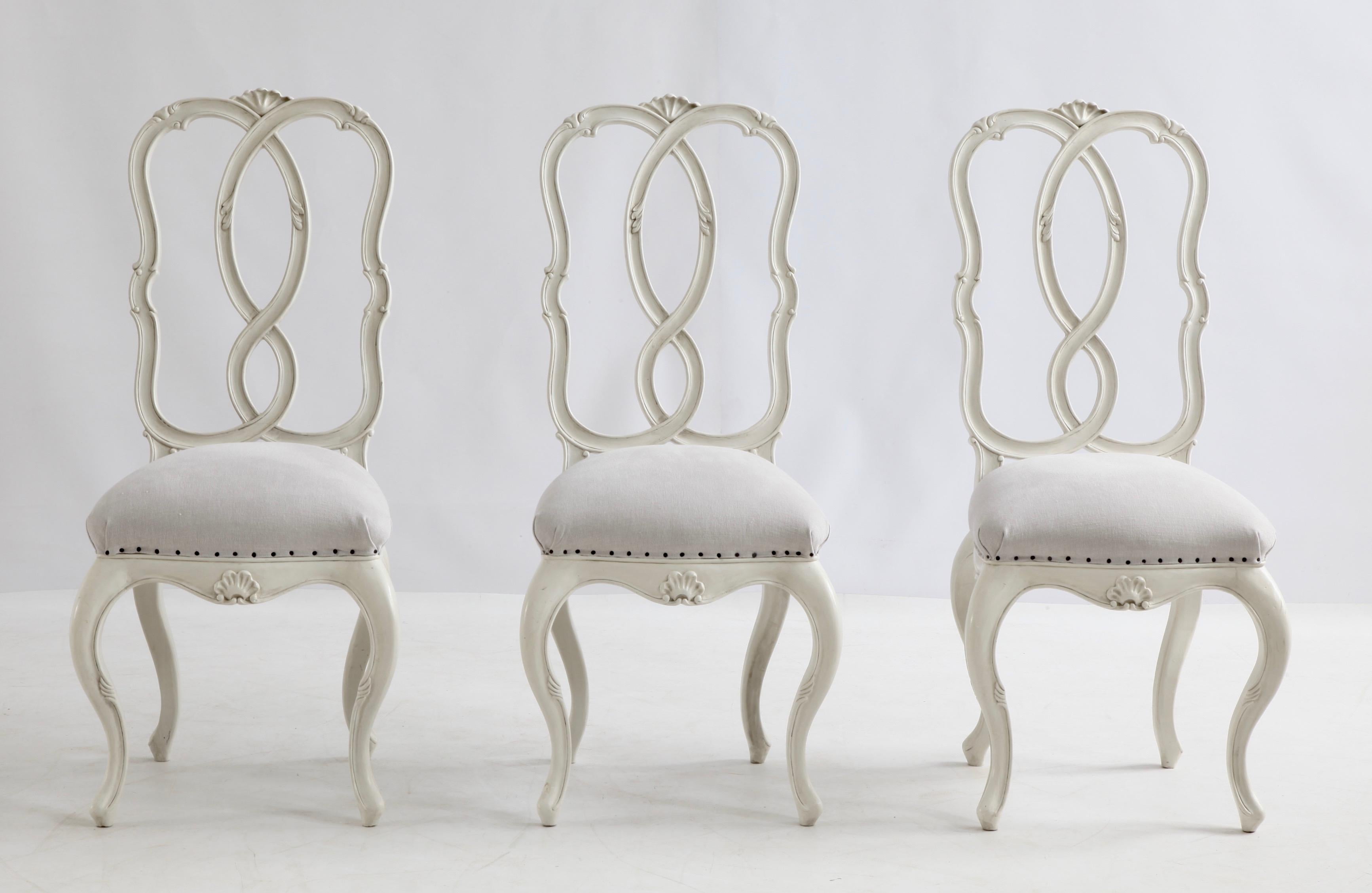 Contemporary Set of Venetian Style Dinning Chairs Made by La Maison London