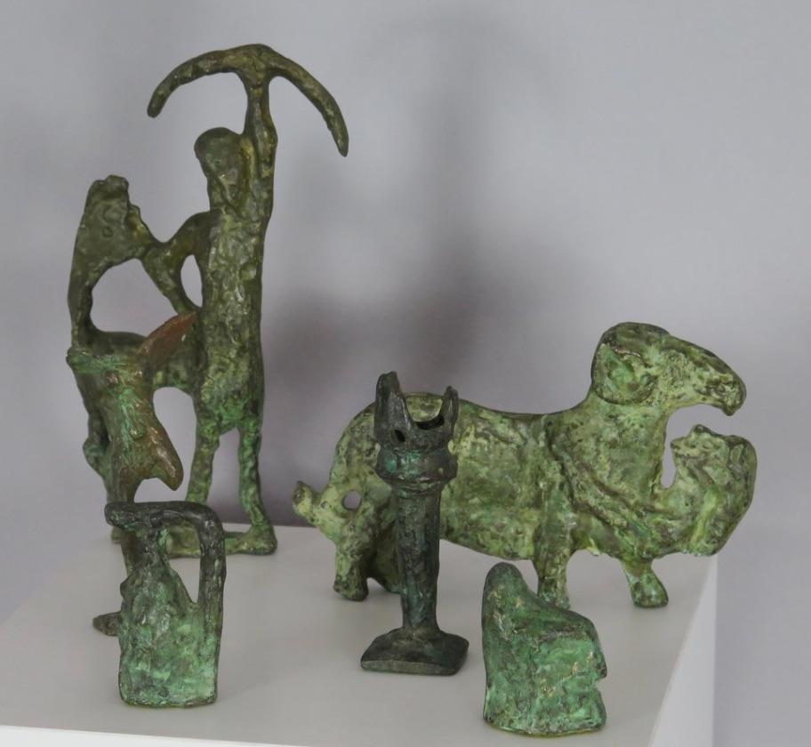 Set of Verdigris Bronze Hellenistic Sculptures, Italy For Sale 1