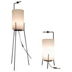 Set of Very Rare Floor Lamps by Josef Hůrka, 1960