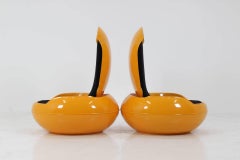 Set of Very Rare Two "Garden Egg" Chairs with Table, Peter Ghyczy, 1968