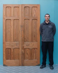 Set of Victorian 6-Panel Pitch Pine Reclaimed Chapel Doors