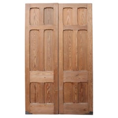 Used Set of Victorian 6-Panel Pitch Pine Reclaimed Chapel Doors