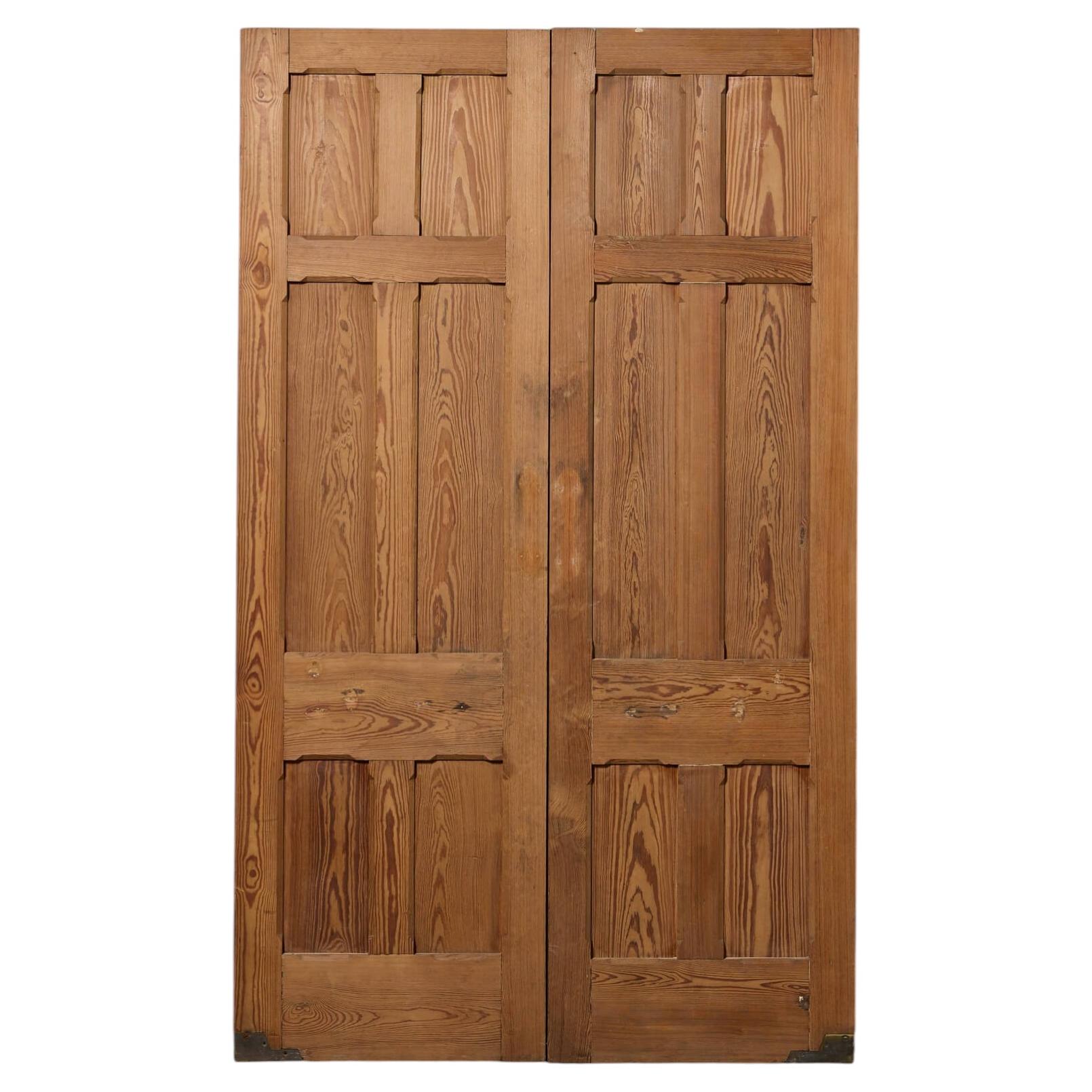Set di porte vittoriane a 6 pannelli in pino riciclato