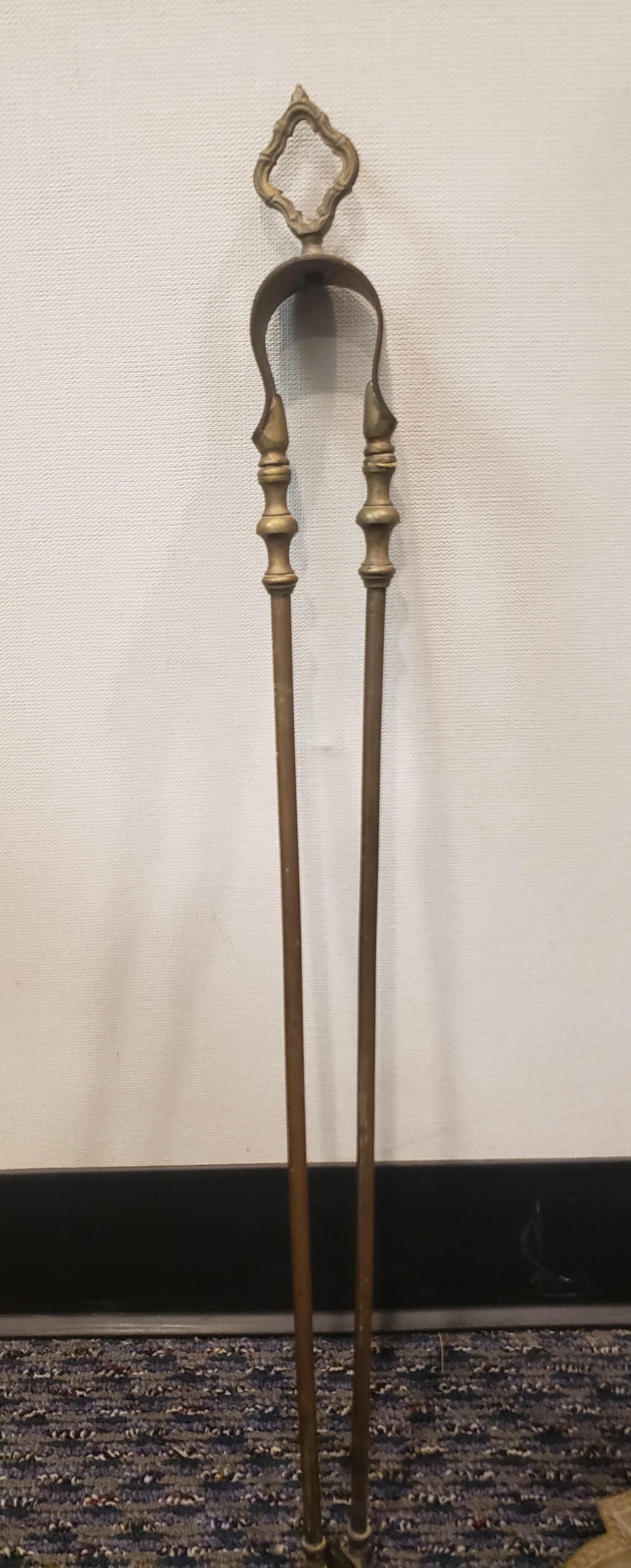 Set of  Victorian Bronze Fire Place Tools For Sale 2