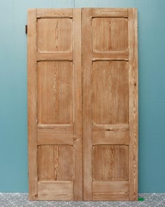 Set of Victorian Pitch Pine Antique Chapel Doors