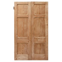 Set of Victorian Pitch Pine Antique Chapel Doors