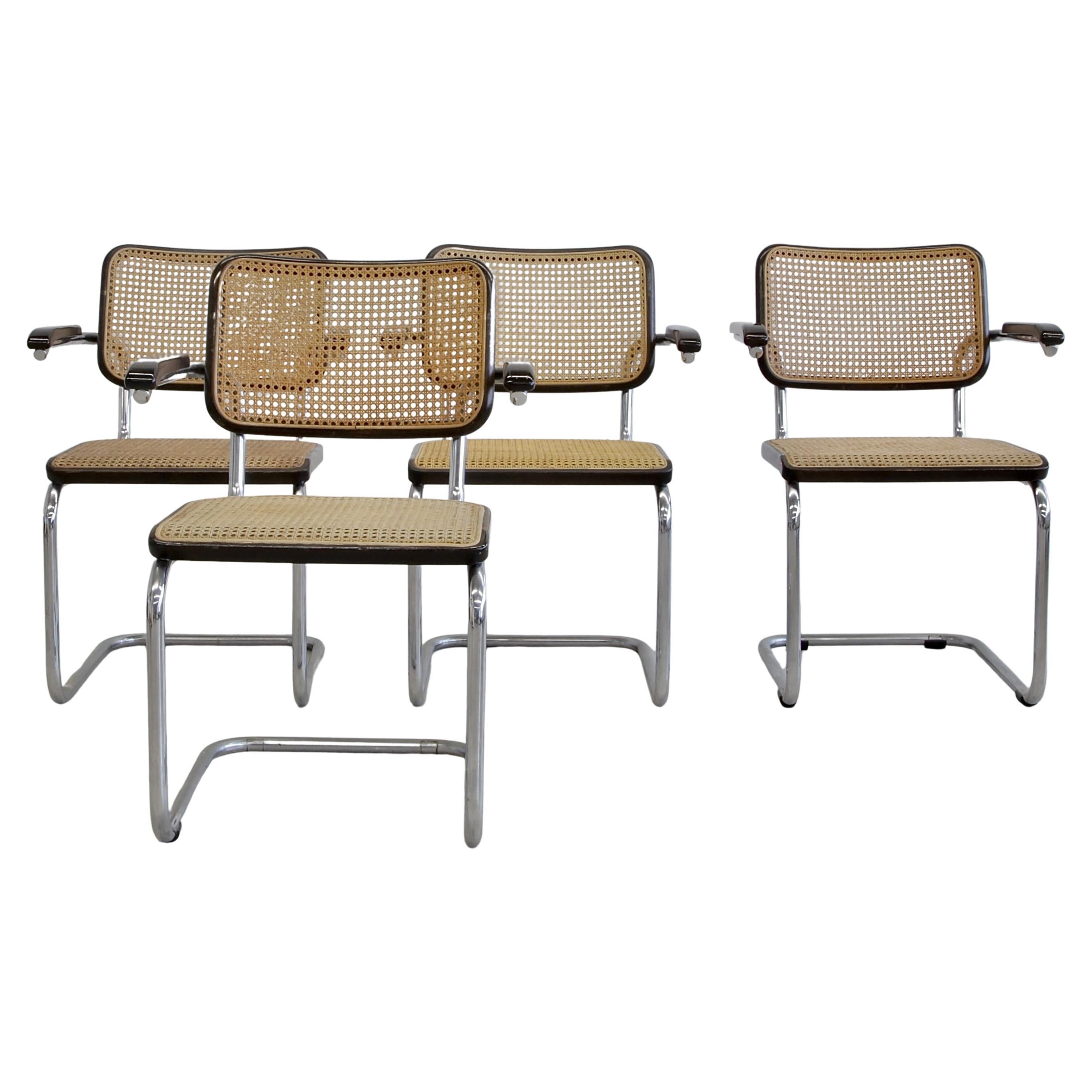 Set di sedie a sbalzo vintage B64 di Marcel Breuer per Thonet, 1979/ 1980