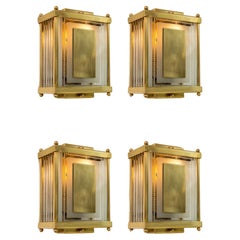 Set of Retro  Boxed Wall Lights from Venini’s Hotel Collection, Signed