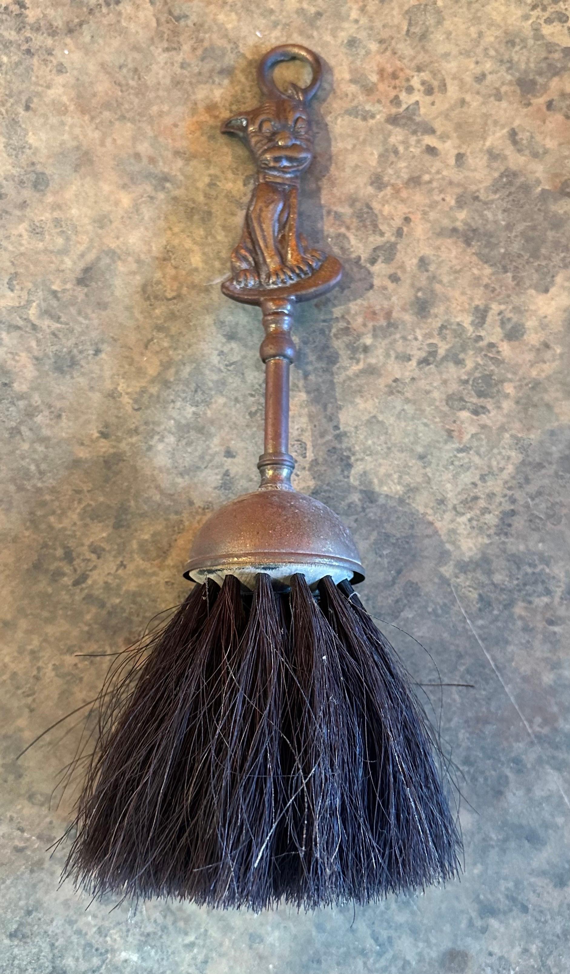 Set of Vintage Brass Fireplace Tools with 