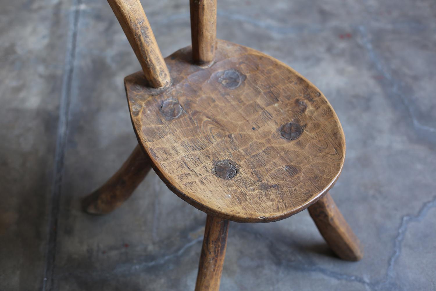 Woodwork Set of Vintage Brutalist Chairs