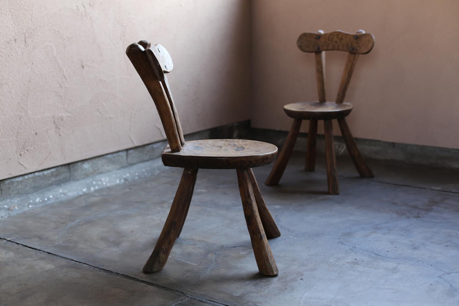 Mid-20th Century Set of Vintage Brutalist Chairs