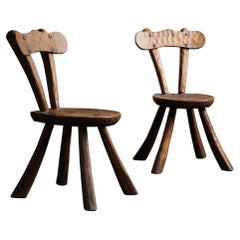 Set of Vintage Brutalist Chairs