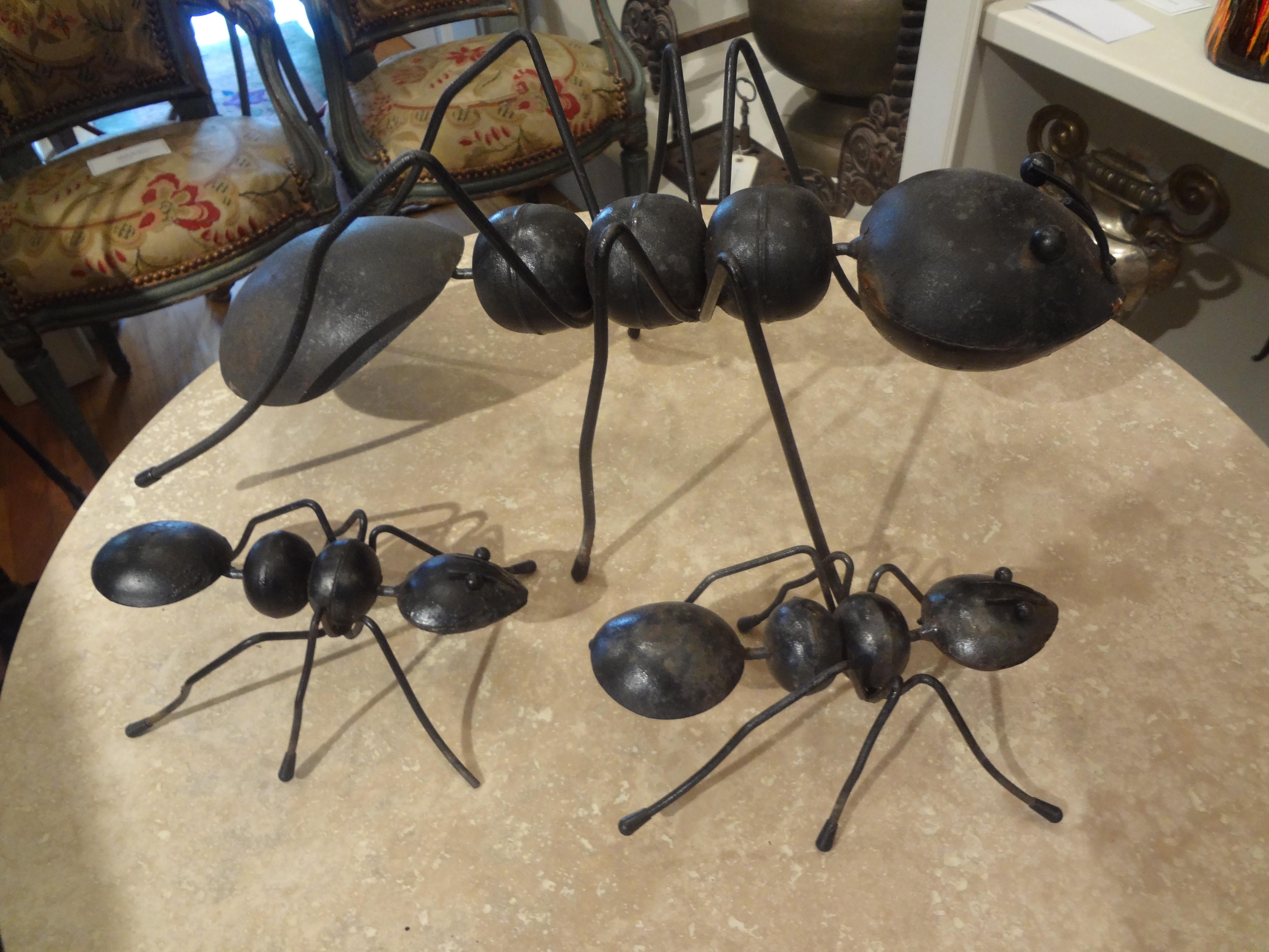 Set of Vintage Brutalist Decorative Iron Ants 6