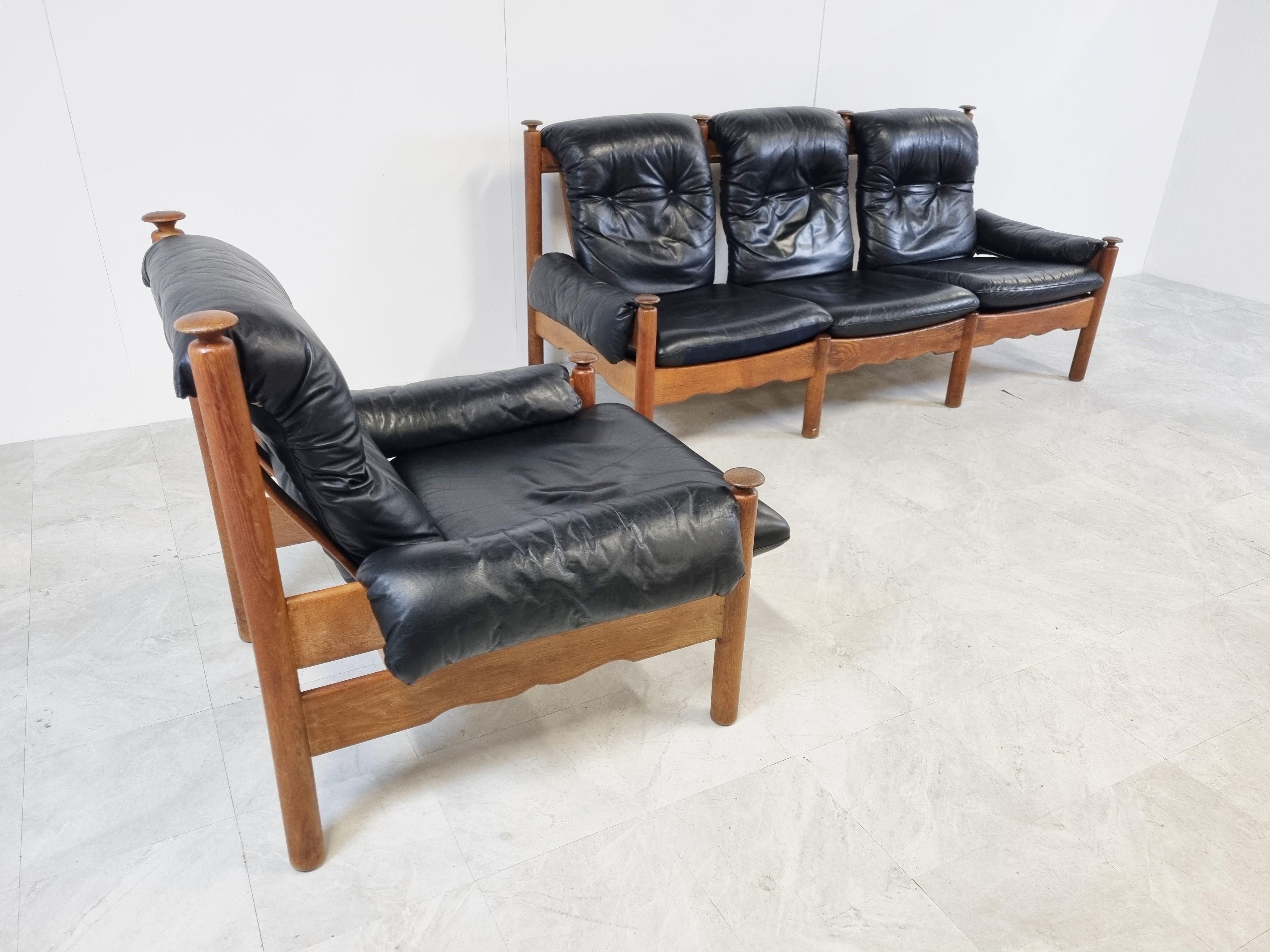 Set brutalistischer Vintage-Sofa, 1970er-Jahre (Deutsch) im Angebot