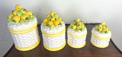 Set of Vintage Canisters by Robert Nemith "The Harvest Collection"