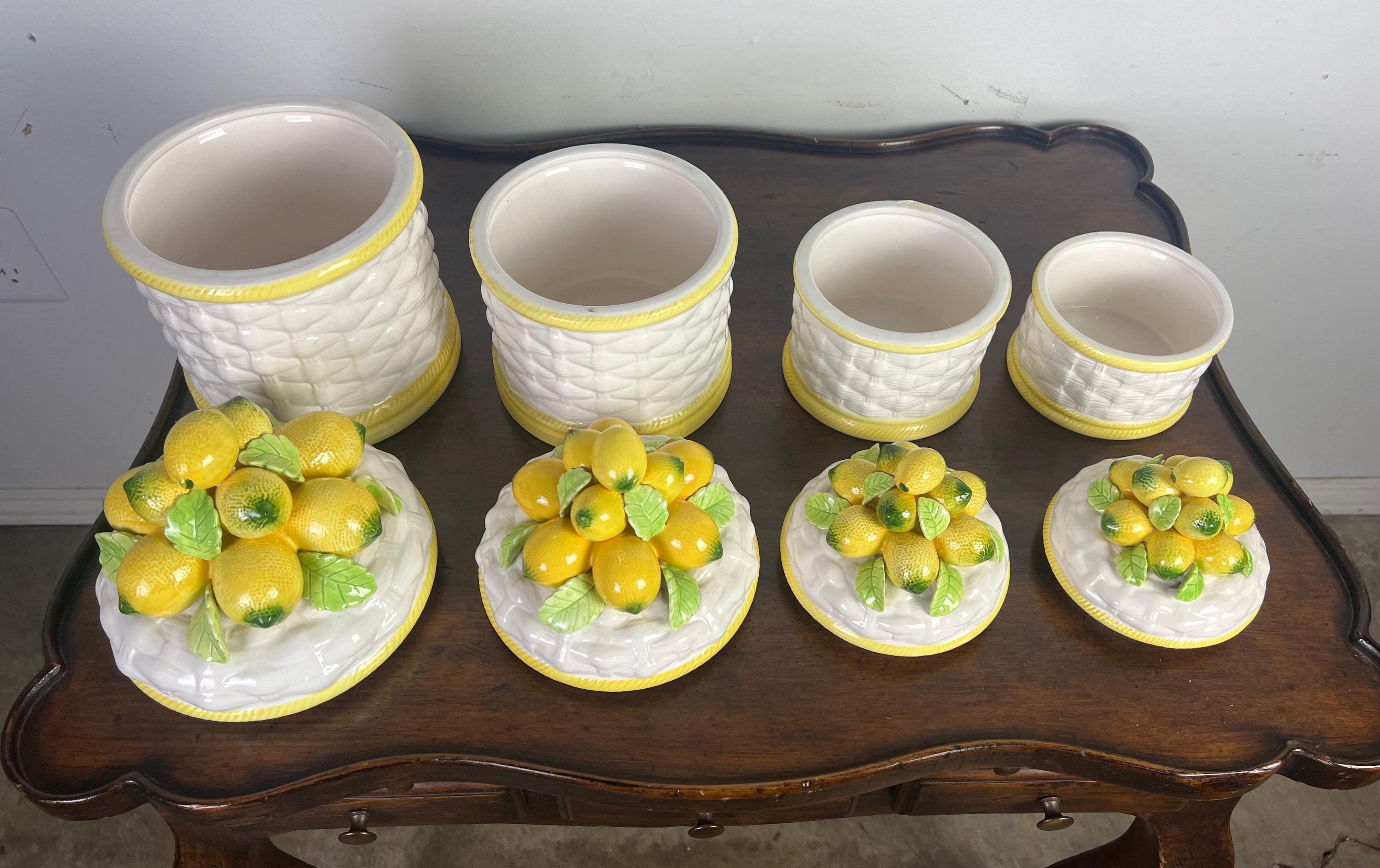 Ceramic Set of Vintage Canisters by Robert Nemith 