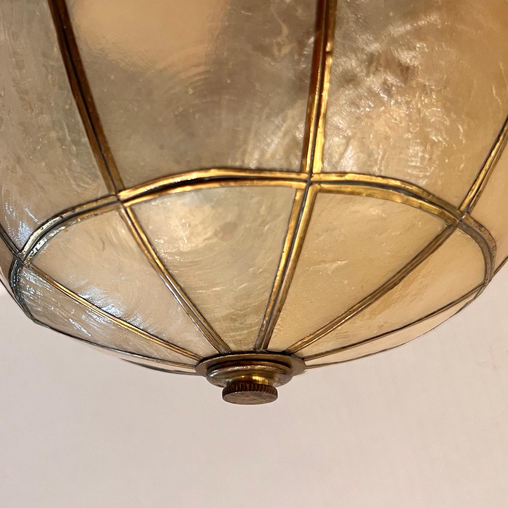 Mid-20th Century Set of Vintage Capiz Light Fixtures, Sold Individually