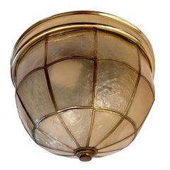 Set of Vintage Capiz Light Fixtures, Sold Individually