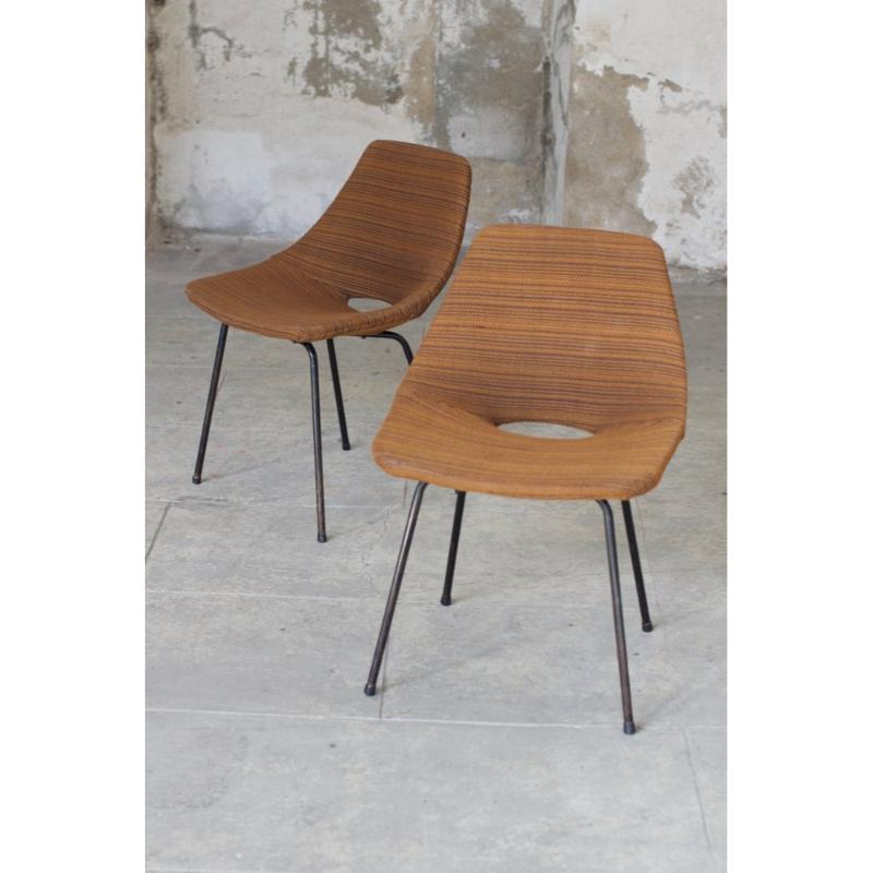 Set di sedie vintage di Pierre Guariche per Steiner, 1965 in vendita 7