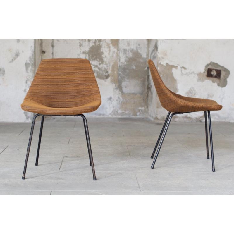 Set di sedie vintage di Pierre Guariche per Steiner, 1965 In condizioni ottime in vendita a Andrézieux-Bouthéon, FR