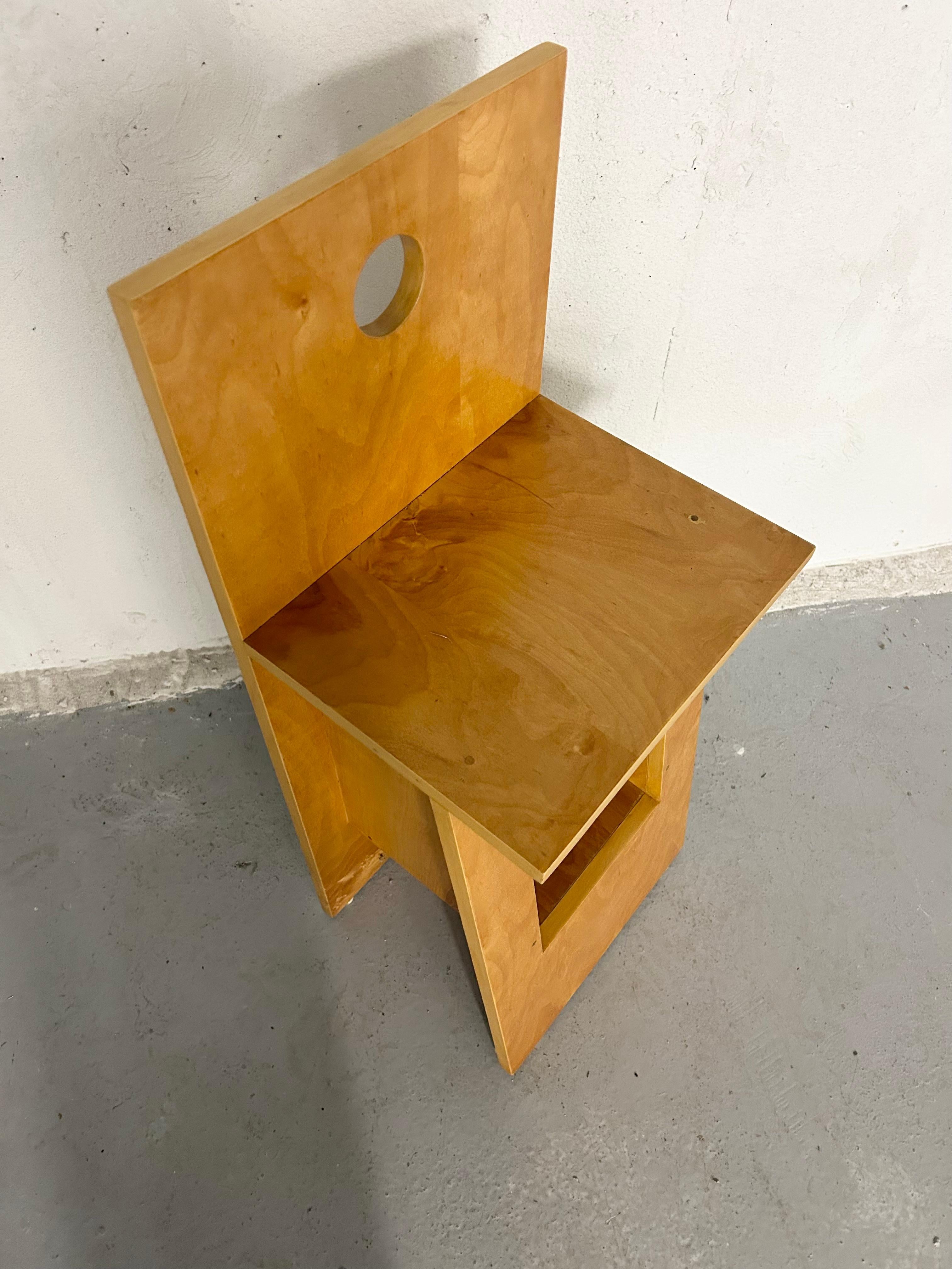 Set of Vintage Cherry Wood Counter Stools 3