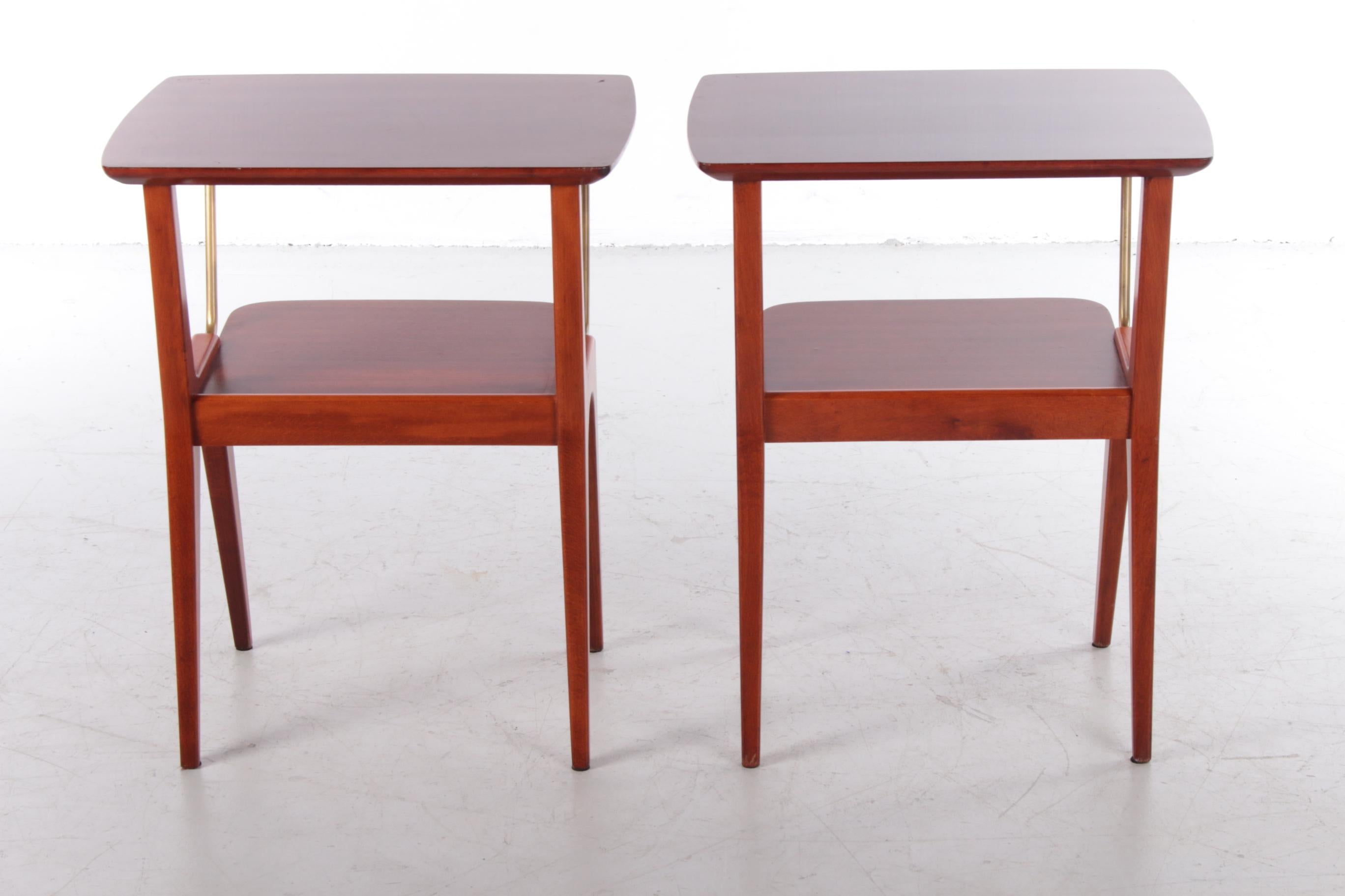 Set of Vintage Danish Bedside Tables, 1960s In Good Condition In Oostrum-Venray, NL