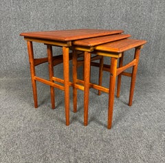 Set of Vintage Danish Mid Century Modern Teak Nesting Tables