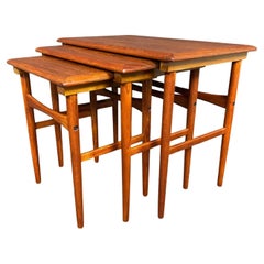 Set of Vintage Danish Mid Century Modern Teak Nesting Tables