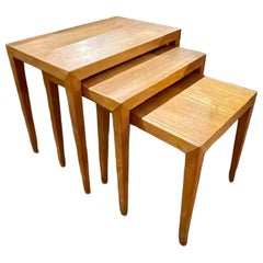 Set of Vintage Danish Oak Nesting Tables
