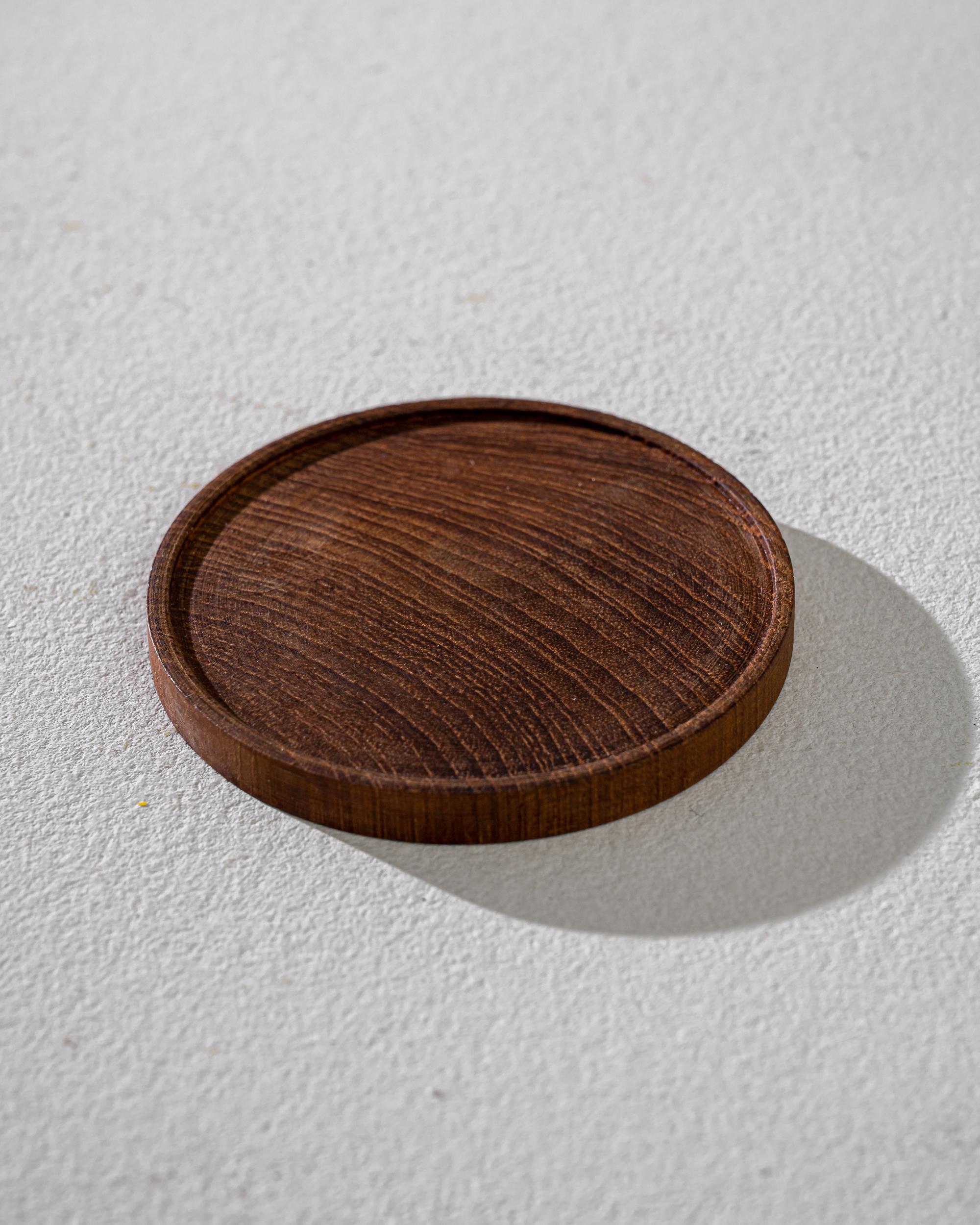 Set of Vintage Danish Teak Coasters In Good Condition In High Point, NC