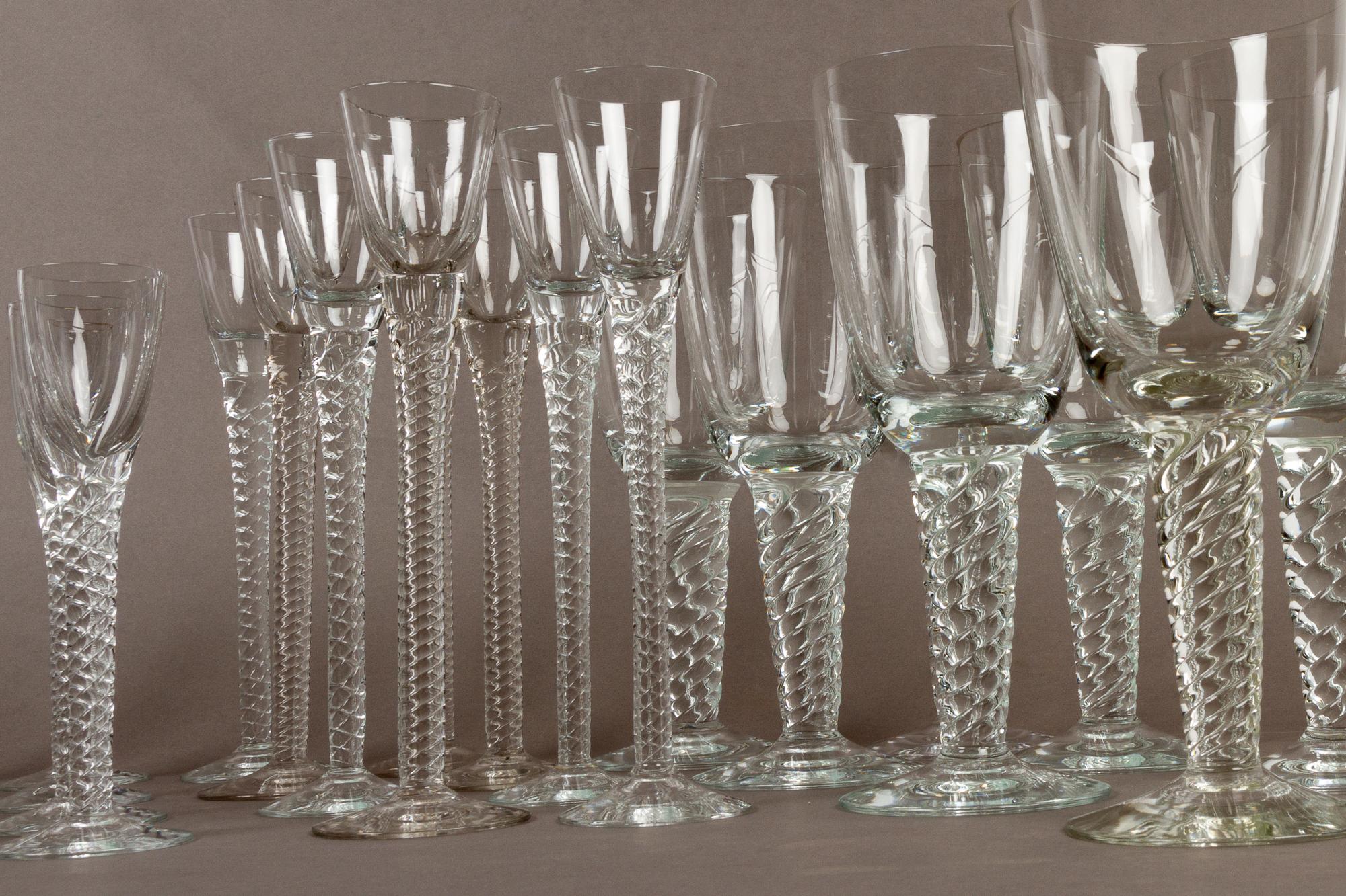 Blown Glass Set of Vintage Danish 