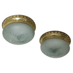 Set of Vintage Flush Mounts, Sold individually