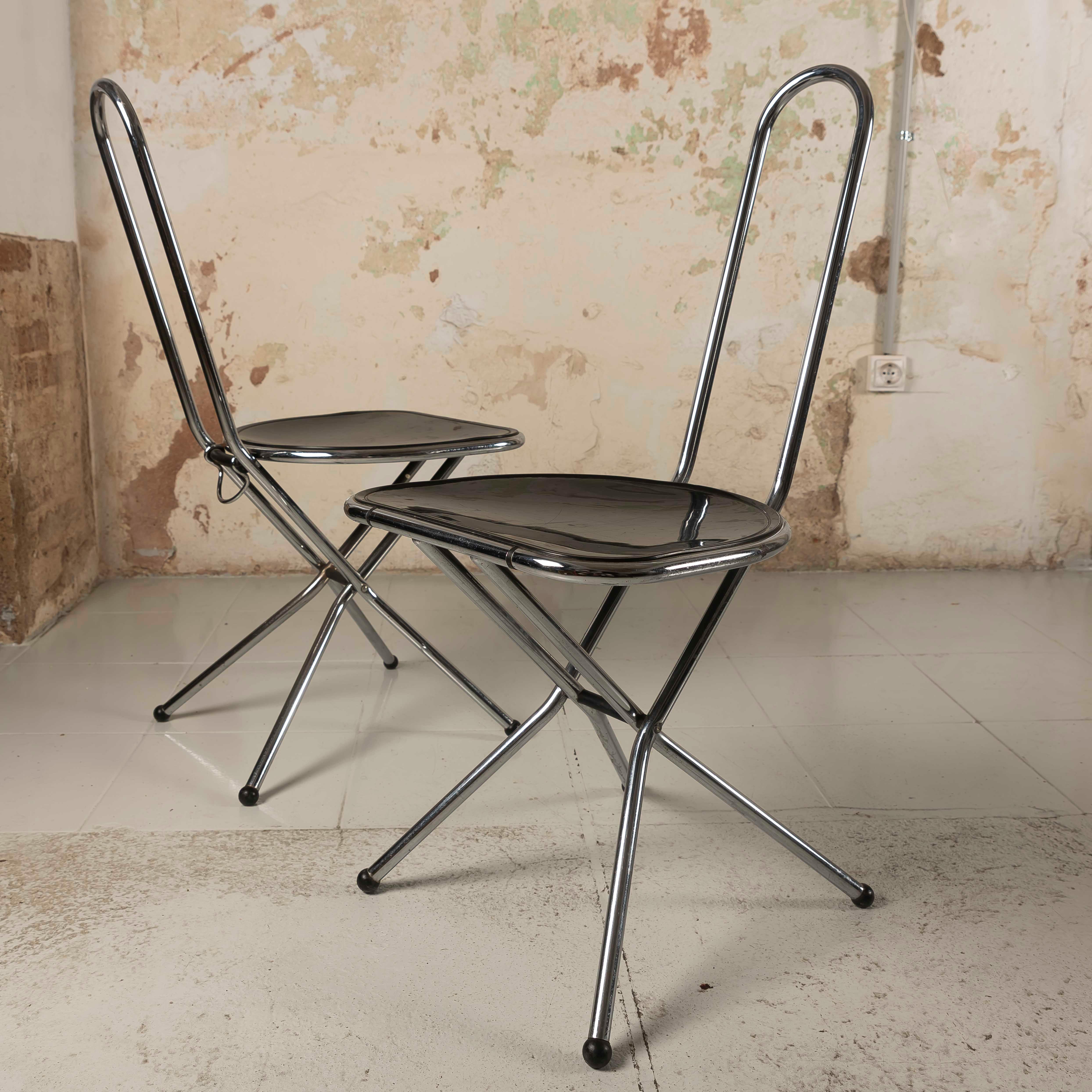 Set di sedie Foldes vintage di Niels Gammelgaard per IKEA, anni '70 in vendita 3