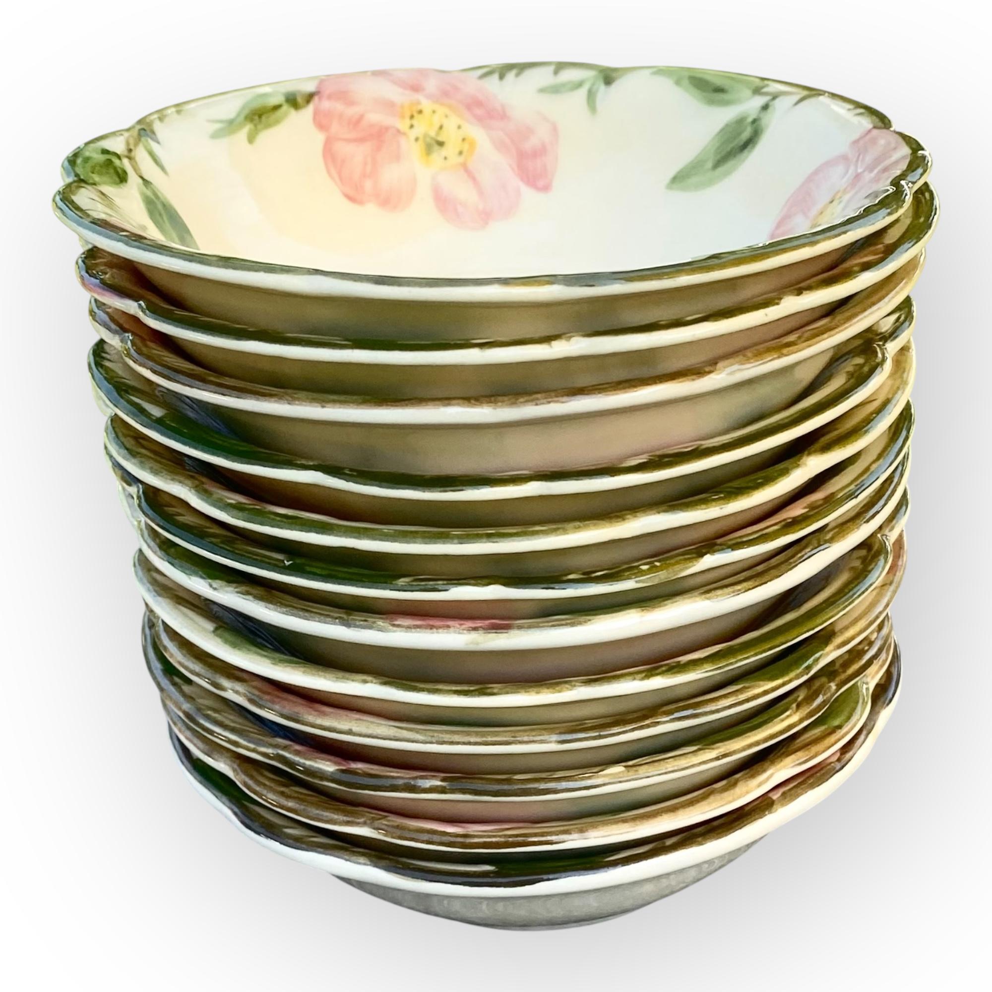 Satz von Vintage Franciscan Desert Rose Cereal Schalen im Angebot 1