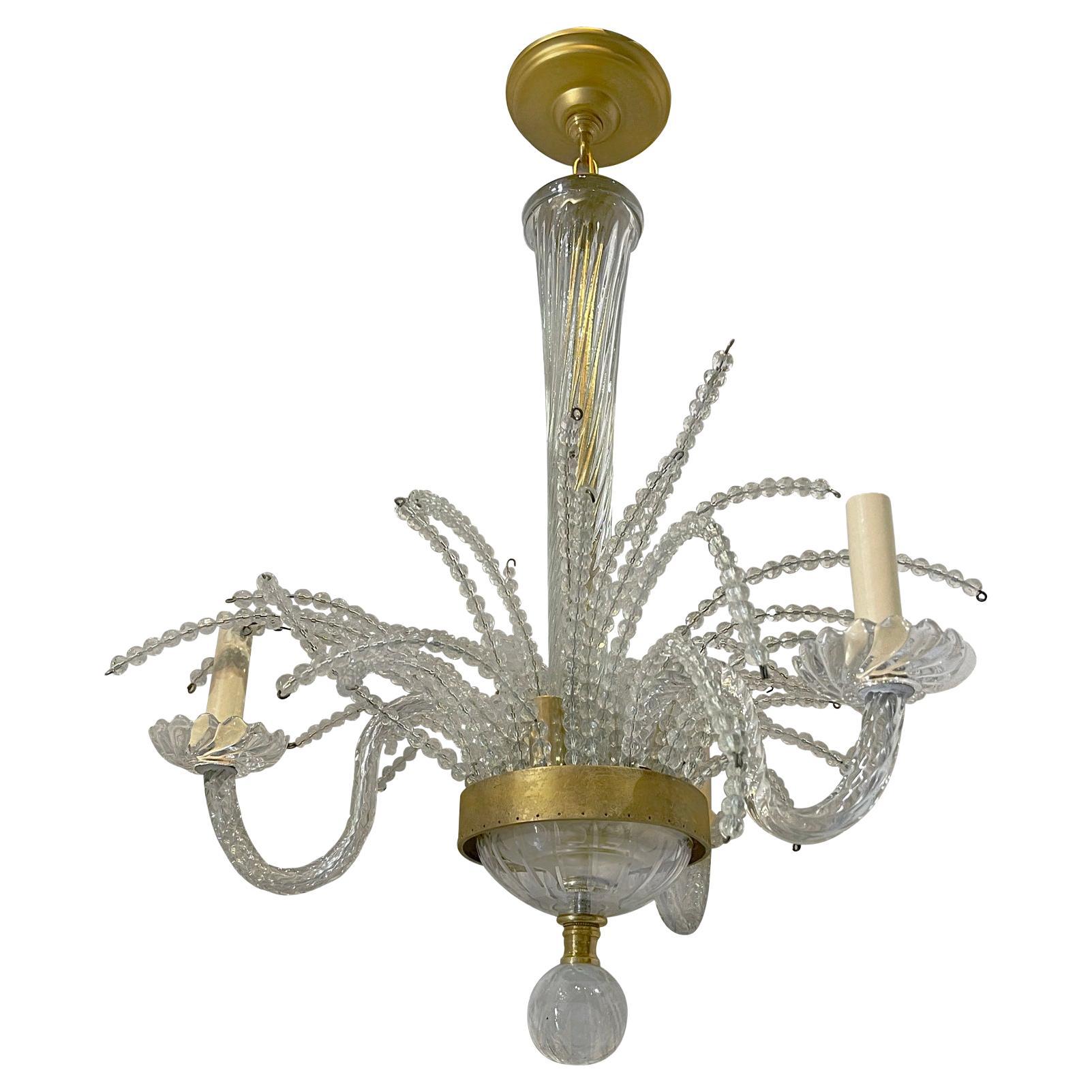 A French Crystal Chandelier For Sale