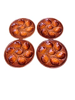 Set aus französischen St. Clements-Austerntellern im Vintage-Stil