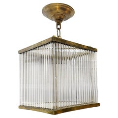 Ensemble de luminaires vintage à tige de verre, vendus individuellement