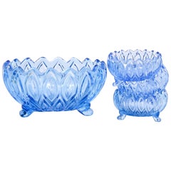 Set of Vintage Glass Serving Bowls